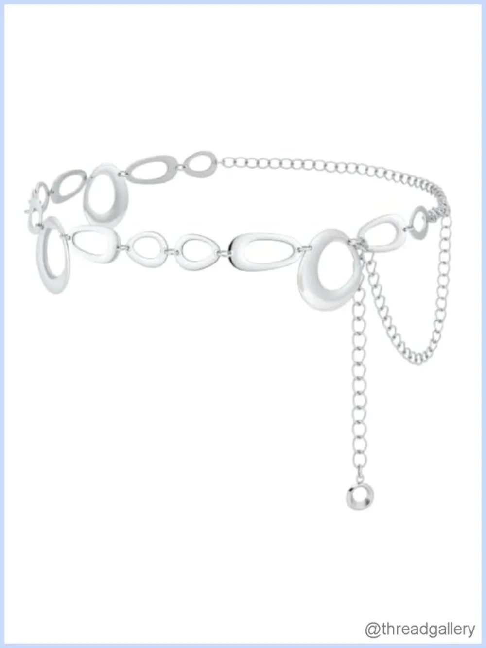Women's Metal Chain Belt Adjustable Waist Link Belt for Dresses